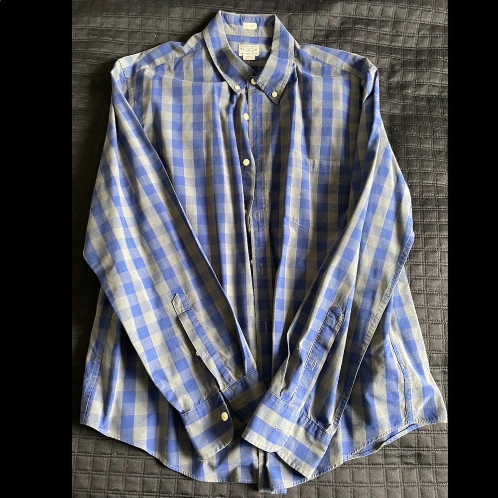 J. Crew slim fit button down shirt blue and grey
